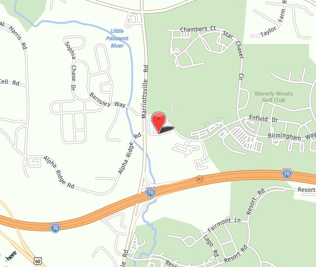 Location Map: 2400 Longstone Lane Marriottsville, Maryland 21104