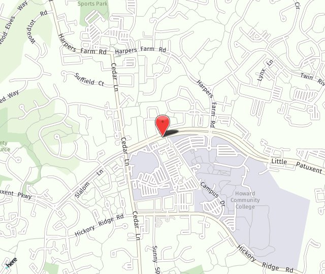 Location Map: 11055 Little Patuxent Parkway Columbia, MD 21044