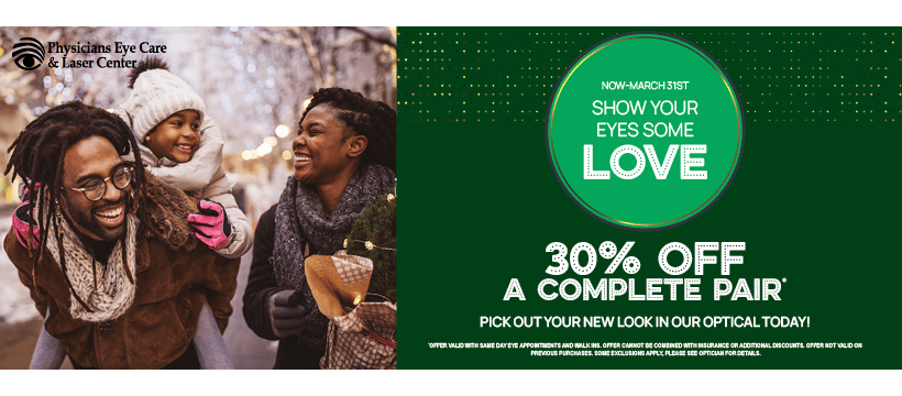 Show Your Eye Some Love - 30% OFF a Complete Pair